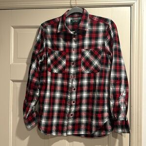 Ralph Lauren black and red plaid shirt